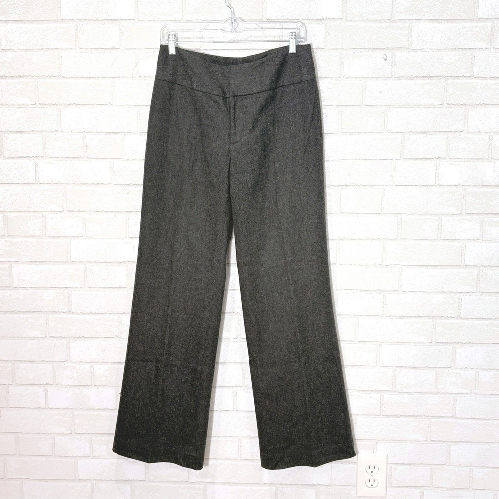 Vingage Banana Republic Womens Harrison Wool Blend Wide Leg Pants Size 6 Career